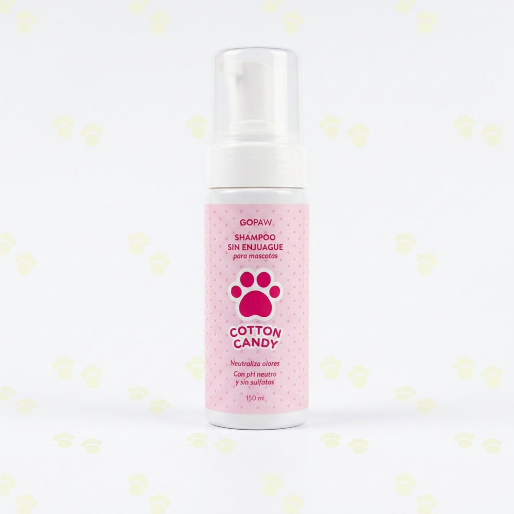 Shampoo sin enjuague para mascotas Cotton Candy 150 ml Go Paw
